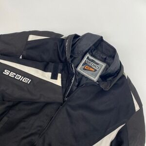 Sedici Motorcycle Jacket Mens Large Black White Mesh Biker Performance Racing